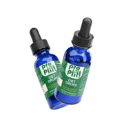 Purity-focused diet drops for a healthy lifestyle, in blue bottles with droppers, emphasizing nutrition and wellness.