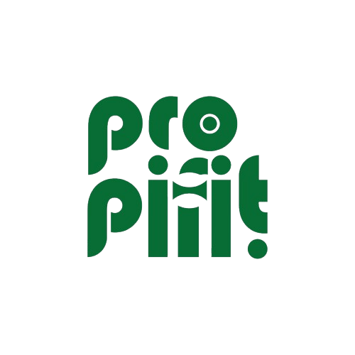 ProPiriT logo design in green, symbolizing health and fitness lifestyle.